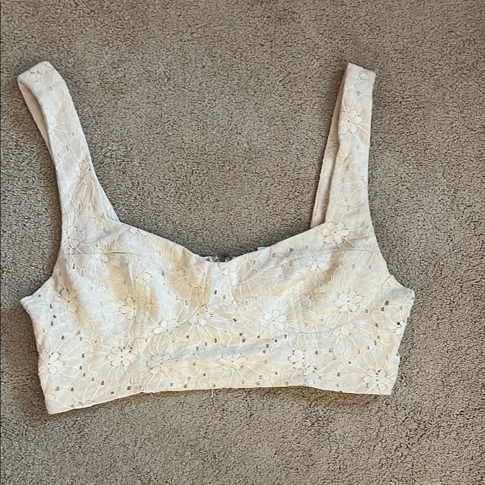 Elegant Cream Lace Women's Top